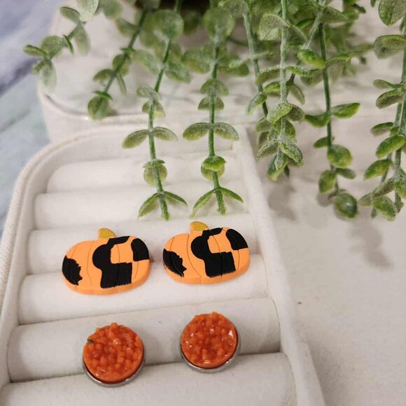 Halloween Pumpkin Earring combo - Picture 3 of 8